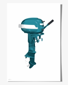 Outboard Motor Art Print With Optional Frame - Art, HD Png Download, Transparent PNG