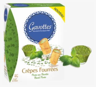 Gavottes Savory Crispy Crêpes With Pesto - Gavottes Basil Pesto Crepes Filled, HD Png Download, Transparent PNG