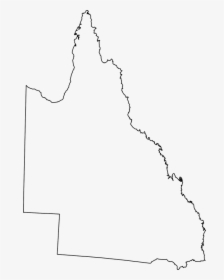 Outline Map Of Queensland, HD Png Download, Transparent PNG