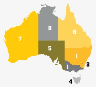 Australia Map With Rankings - Australia States Population 2019, HD Png Download, Transparent PNG