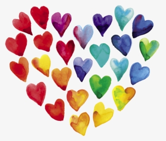 Hearts    Class Img Responsive Lazyload Full    Width - Valentine Day Watercolor Painting, HD Png Download, Transparent PNG