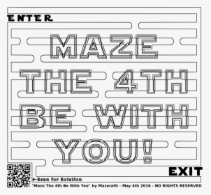 Maze The 4th Be With Your Coloring Pages For Grown - May The 4th Be With You Coloring, HD Png Download, Transparent PNG
