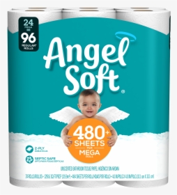 Angel Soft Toilet Paper 12 Mega Rolls, HD Png Download, Transparent PNG