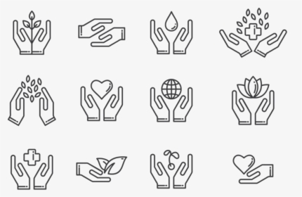 Healing Hands Icons Vector - Healing Hands Icon Set, HD Png Download, Transparent PNG