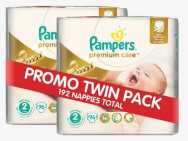 Pampers Premium Care 192 Nappies Size 2 Twin Jumbo - Jumbo Pack Pampers Premium Care Size 2, HD Png Download, Transparent PNG