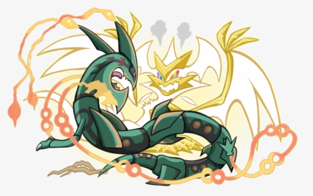 Ultra Necrozma And Mega Rayquaza, HD Png Download, Transparent PNG