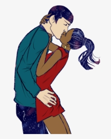 Spock And Uhura Fan Art, HD Png Download, Transparent PNG