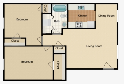 Thelee 2b1b 850 928770 - Floor Plan, HD Png Download, Transparent PNG