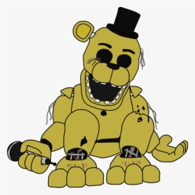 Withered Golden Freddy - Golden Freddy De Five Nights At Freddy's 2, HD Png Download, Transparent PNG