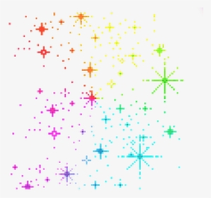 #rainbow #stars #brillant #colors #cute #cool #kawaii - Gif Sparkles Transparent Background, HD Png Download, Transparent PNG