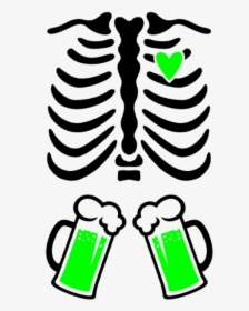St Patricks Ribcage Beer - Skeleton Baby Svg, HD Png Download, Transparent PNG