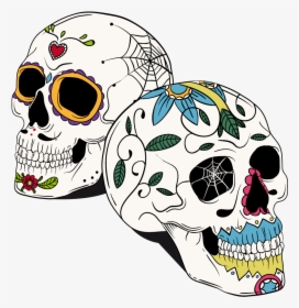 Tattoo Skull La Calavera Catrina Vector Human Clipart - Calaveras Vector Dia De Muertos, HD Png Download, Transparent PNG