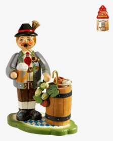 Holzknoddl Bavarian With Beer Barrel , Incense Smoker - Räuchermännchen Krankenschwester, HD Png Download, Transparent PNG