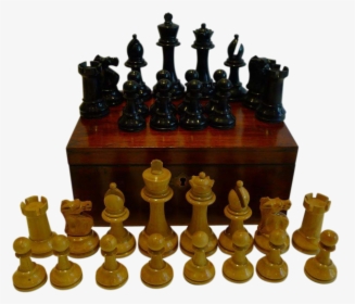 Antique English Weighted Boxwood Chess Set With Storage - Chess, HD Png Download, Transparent PNG
