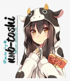 Anime Cow Girl Png, Transparent Png, Transparent PNG