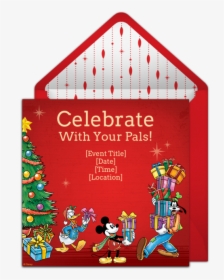 Disney Chistmas Holiday Png - Friends Christmas Dinner Invitation, Transparent Png, Transparent PNG