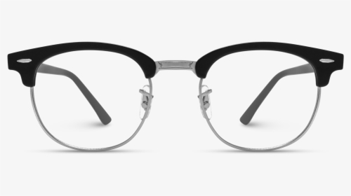 Gray Retro Half Frame Semi Rimless Gold Rimmed Glasses - Armações De Óculos Ray Ban, HD Png Download, Transparent PNG