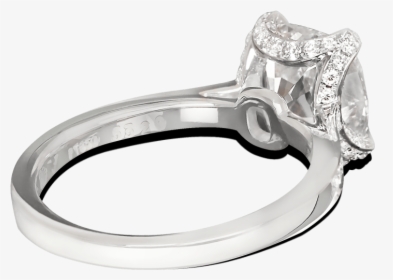Ring Rosebud Solitaire Pave Diamods Platinum Steven - Pre-engagement Ring, HD Png Download, Transparent PNG