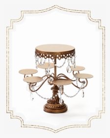 Shop-preview Antique Gold Rosebud Dessert Stand - Outdoor Table, HD Png Download, Transparent PNG