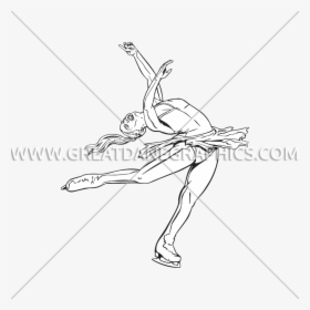 Spin Drawing Figure Skating - Line Art, HD Png Download, Transparent PNG