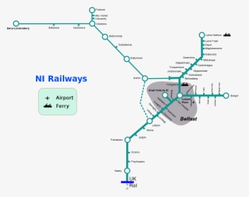 Ni Railways Map, HD Png Download, Transparent PNG