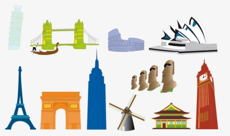 Landmarks Around The World Icons, HD Png Download, Transparent PNG