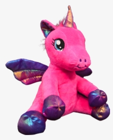 Peluche Licorne Rose Ailes, HD Png Download, Transparent PNG