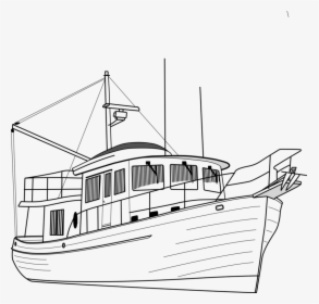 Line Art,watercraft,coloring Book - Boat, HD Png Download, Transparent PNG