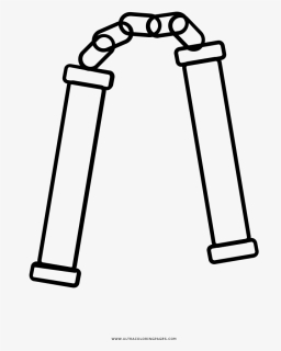 Nunchuck Coloring Page - Nunchucks Coloring Pages, HD Png Download, Transparent PNG