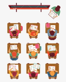 Classroom Vector Top View - High School Classroom Daily Routines, HD Png Download, Transparent PNG