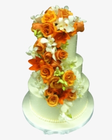 Flower Drape Wedding Cake - Cake Decorating, HD Png Download, Transparent PNG