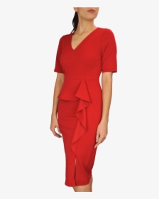 Cardinal Drape Knit Dress - Fashion Model, HD Png Download, Transparent PNG