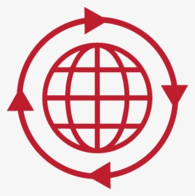 Freight Logistics - Globe Icon Orange, HD Png Download, Transparent PNG
