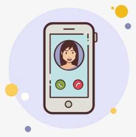 Brunette Girl Phone Call Icon - Portable Network Graphics, HD Png Download, Transparent PNG