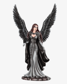 Elegant Dark Angel Statue - Dark Angel Statue Png, Transparent Png, Transparent PNG
