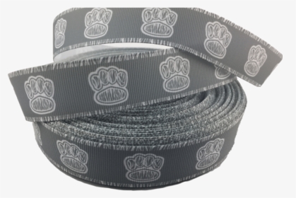 Ribbons [tag] Grey Paw Print Grosgrain Ribbons 1″ Solid - Belt, HD Png Download, Transparent PNG