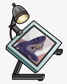 Vector Black And White Library Image Skate Classroom - Megalodon Club Penguin, HD Png Download, Transparent PNG
