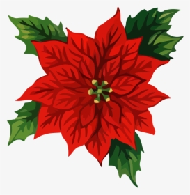Christmas Front Flower Clipart Png - Free Christmas Clip Art, Transparent Png, Transparent PNG