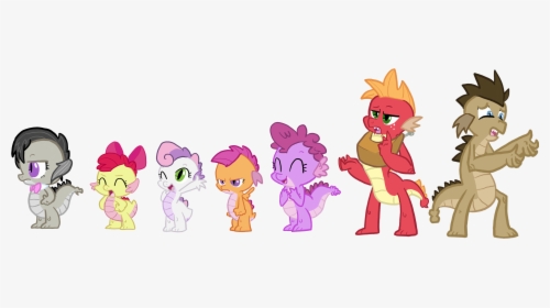 Pony Rainbow Dash Rarity Sweetie Belle Princess Luna - Cutie Mark Crusaders As Dragons, HD Png Download, Transparent PNG