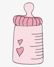 Transparent Bottle Clip Art - Baby Shower Girl Clip Art, HD Png Download, Transparent PNG