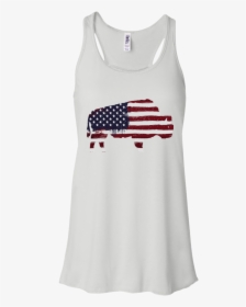 Buffalo American Flag Flowy Racerback Tank   Class - T-shirt, HD Png Download, Transparent PNG