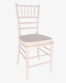 Chair, White Chiavari With Cushion - White Chiavari Chair With White Cushion, HD Png Download, Transparent PNG