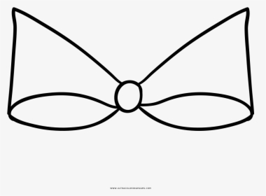 Ribbon Bow Coloring Page - Line Art, HD Png Download, Transparent PNG