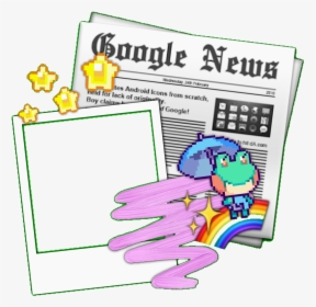 #kawaii #cute #rainbow #colorful #stars #pixels #pixel - Newspaper Png Hd, Transparent Png, Transparent PNG