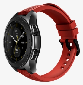 42mm Galaxy Watch In Midnight Black On Left With Tera-catta - Smasung Watch 42 Mm Black, HD Png Download, Transparent PNG