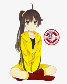 Karen Araragi Sitting Render - Anime Girl Laying Down Png Transparent, Png Download, Transparent PNG