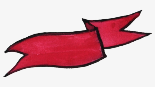 Png File Size - Red Watercolor Banner In Png, Transparent Png, Transparent PNG
