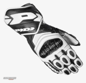 Spidi Carbo 7 Black White Motorcycle Gloves  title - Spidi, HD Png Download, Transparent PNG