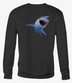 Crewneck Sweatshirt Great White Shark Shirt For Men - Great White Shark, HD Png Download, Transparent PNG