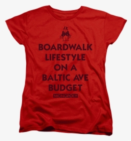 Womens Red Boardwalk Lifestyle Monopoly Shirt - Active Shirt, HD Png Download, Transparent PNG
